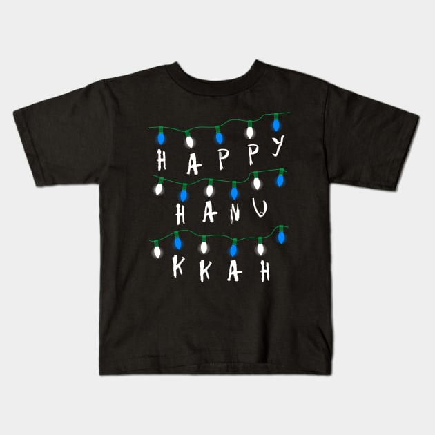 Stranger Happy Hanukkah Kids T-Shirt by SolarFlare